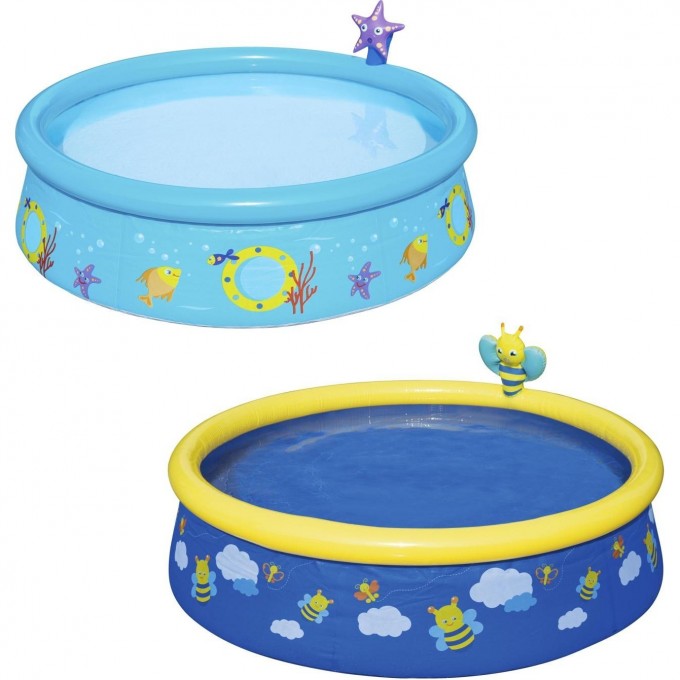 Бассейн BESTWAY MY FIRST POOL 152х38см с разбрызгивателем, 477л, от 2 лет, 2 вида 57326 BW