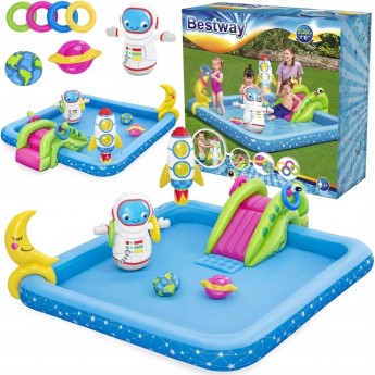 Игровой центр BESTWAY Маленький Космонавт 228х206х84см с горкой, 308л, от 2 лет Игровой центр BESTWAY Маленький Космонавт 228х206х84см с горкой, 308л, от 2 лет