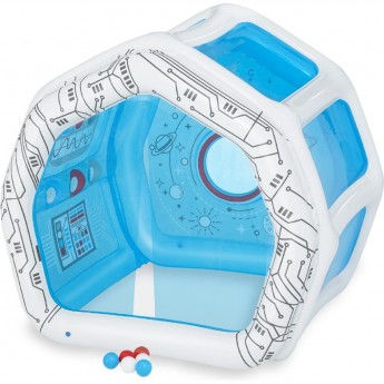 Игровой домик 125x105x117см BESTWAY КОСМИЧЕСКАЯ СТАНЦИЯ 52632 с мячами 6 шт, от 2 лет Игровой домик 125x105x117см BESTWAY КОСМИЧЕСКАЯ СТАНЦИЯ 52632 с мячами 6 шт, от 2 лет