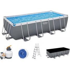 Каркасный бассейн BESTWAY POWER STEEL 549х274х132см, 16477л, песчаный фильтр-насос, 5678/ч, лестница, тент, поплавок-дозатор Каркасный бассейн BESTWAY POWER STEEL 549х274х132см, 16477л, песчаный фильтр-насос, 5678/ч, лестница, тент, поплавок-дозатор