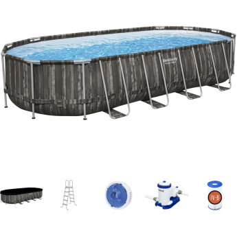 Каркасный бассейн BESTWAY POWER STEEL 561ES 732x366x1.32см, 28068 л, фильтр-насос 9463 л\ч, лестница, тент, поплавок-дозатор Каркасный бассейн BESTWAY POWER STEEL 561ES 732x366x1.32см, 28068 л, фильтр-насос 9463 л\ч, лестница, тент, поплавок-дозатор