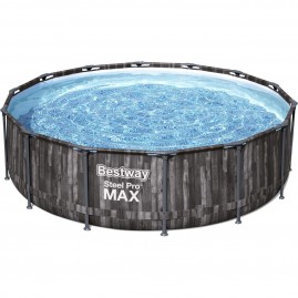 Каркасный бассейн BESTWAY STEEL PRO MAX 427х107см, 13030л + фильтр-насос 3028 л/ч, тент, лестница Каркасный бассейн BESTWAY STEEL PRO MAX 427х107см, 13030л + фильтр-насос 3028 л/ч, тент, лестница