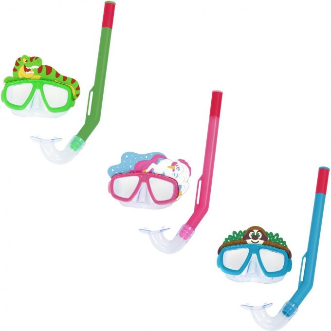 Комплект для плавания BESTWAY LIL ANIMAL SNORKEL от 3 лет, 3 вида 24059 BW