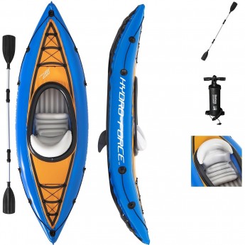 Надувная байдарка BESTWAY COVE CHAMPION, 275x81см, до 100кг Надувная байдарка BESTWAY COVE CHAMPION, 275x81см, до 100кг