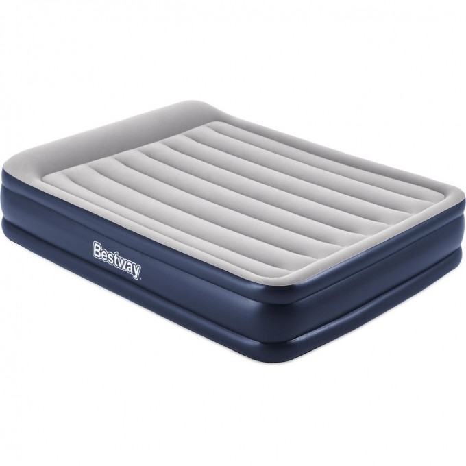 Надувная кровать BESTWAY TRITECH AIRBED 152х203х46см с подголовником, встр.насос 220В, до 300кг 67630 BW