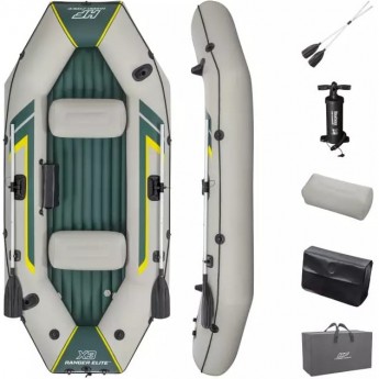 Надувная лодка BESTWAY RANGER ELITE X3 RAFT SET 295х130х46 см, вёсла 152 см, насос 62086, до 400кг Надувная лодка BESTWAY RANGER ELITE X3 RAFT SET 295х130х46 см, вёсла 152 см, насос 62086, до 400кг