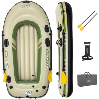 Надувная лодка BESTWAY VOYAGER X2 65163 232x118см, до 240кг Надувная лодка BESTWAY VOYAGER X2 65163 232x118см, до 240кг