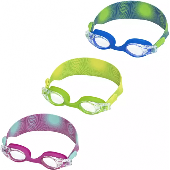 Очки для плавания BESTWAY "SPLASHFLE GOGGLES" от 7 лет 3 цвета 21177 BW